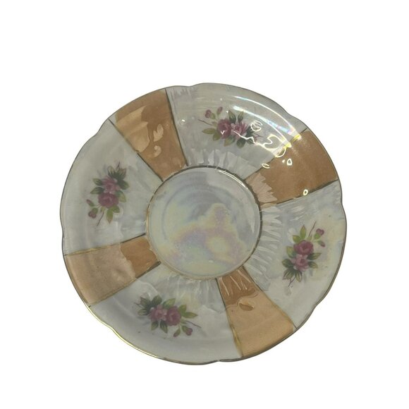 Vintage Porcelain Teacup and Saucer Set with Gold Accents Floral Design - Picture 2 of 7